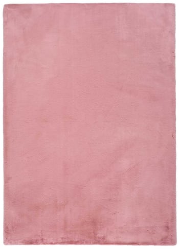 FOX - Alfombra lavable extra suave en rosa, 120X180 cm