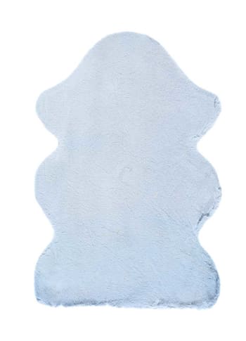 FOX - Tappeto lavabile extra soft in azzurro, 60X90 cm