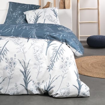Parure de lit en Polyester Bleu 220x240 cm