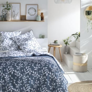 Nordic - Parure de lit en Coton Bleu gris 240x260 cm