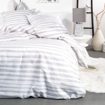 Parure de lit en Polyester Blanc 220x240 cm