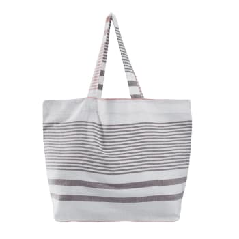 Sac de plage coton 40x56x16 sable Skandi Maisons du Monde