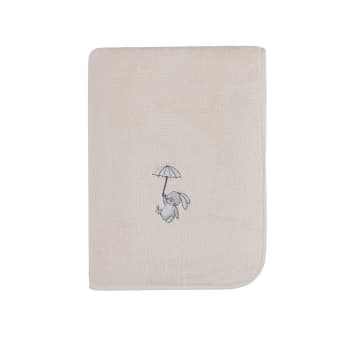 Baby soft rain rabbit - Serviette de toilette en coton peigné zéro tw blanc cassé