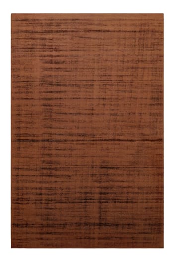 Miramonti - Alfombra de pelo corto marrón terracota 80x150 cm