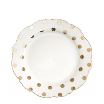 Conceptions modernes et uniques d'impression Maisons Du Monde Vaisselle De  Noël Assiette Plate En Porcelaine Blanche - Lot De 6 - Assiettes Soldes  Magasin