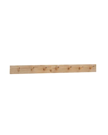 Kate ii - Colgador de pared de madera maciza en tono medio de 61x5cm