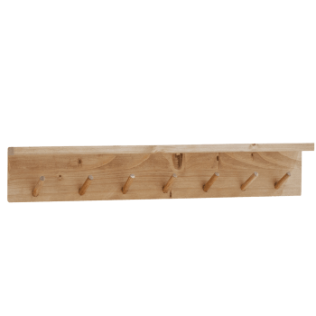 Kate iii - Colgador de pared de madera maciza en tono medio de 61x9,5cm