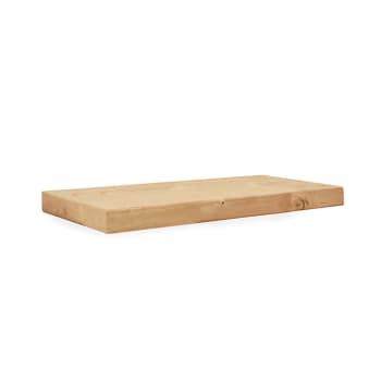 Hak - Mesita de noche de madera maciza flotante en tono medio de 3,2x45cm