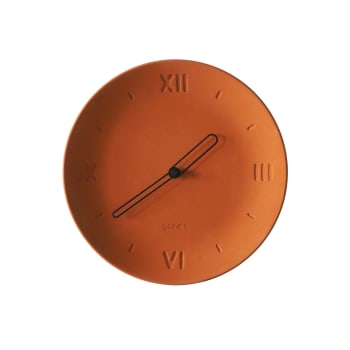 ANTAN - Reloj de pared en hormigon terracotta, agujas negras
