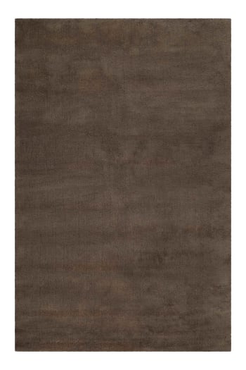 Greenwood rug - Tapis à poil court pure laine vierge marron 170x240