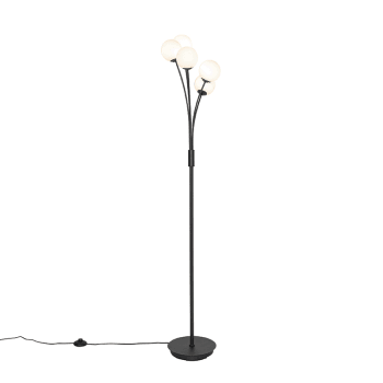 Athens-opal - Lámpara de pie acero blanco 25 x 27 x 160    (cm)
