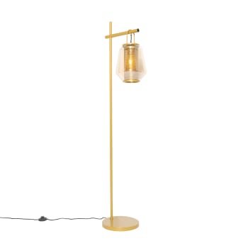 Lampada Da Terra Art Déco Qazqa Maro – Altezza 140 Cm, Colore Oro/Ottone, Portalampada E27, Dimmerabile (Dimmer Esterno), Per Soggiorno E Camera - 5