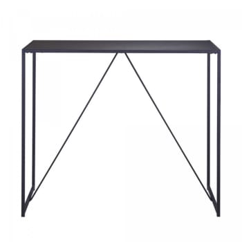 Bripa - Table haute en métal et bois noir