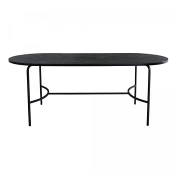 Aristia - Table à manger moderne en bois noir