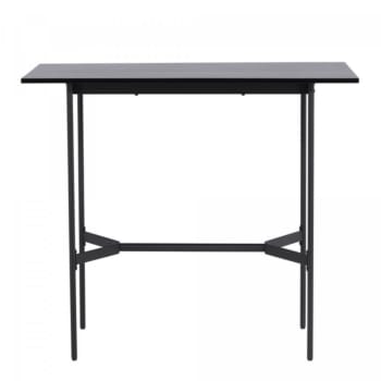 Honia - Table de bar minimaliste en bois et métal 120cm