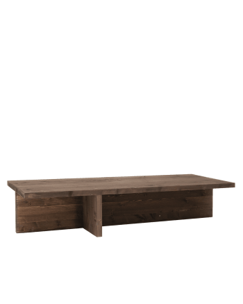 Sam - Table basse en bois de sapin marron foncé