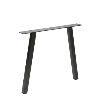 Base Per Tavolo Wiltec 60x72 Cm - Gambe Quadrate In Acciaio Verniciato Nero | Per Tavolini E Comodini - Foto 5