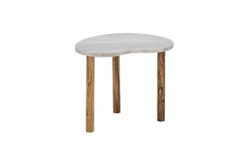 VIGDIS - Tavolino in marmo bianco