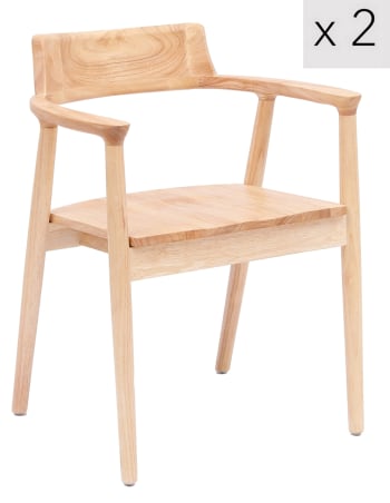 Set 2 sedie in legno