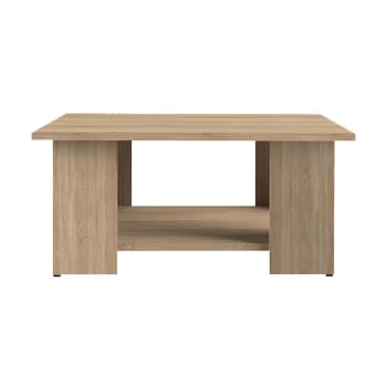 Square - Table basse effet bois chêne naturel