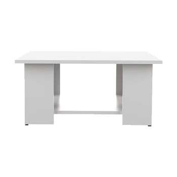 Square - Table basse effet bois blanc