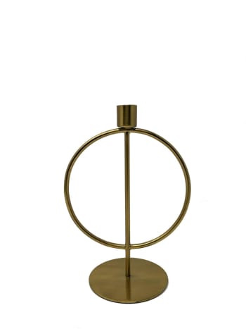 Kerzenständer Halka in Gold, 15,5x22cm aus Eisen