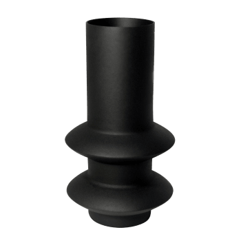 Vase Semra in Schwarz, 11x19,5cm aus Eisen