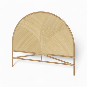 Testata Letto In Giunco Naturale FLOSIA 160cm - Design Etnico Per Camera Da Letto - Foto 9