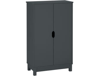 Posta - Armoire à 2 portes en mélaminé anthracite