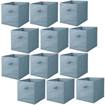 UNIMASA - Boîtes de rangement en tissu Panier organisateur pliable 31x31x31  cm Pack de 2 unités - Jaune