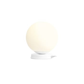BALL M - Lampe de table en métal blanc