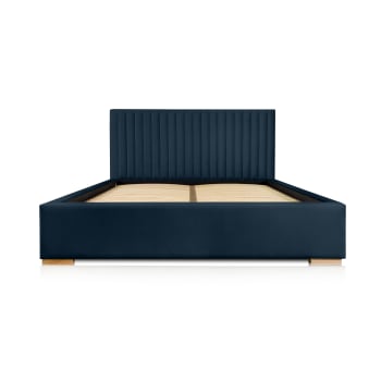 Modernes Bett aus massivem Kiefernholz und HDF-Platte 180x200 blau