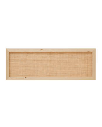 Ellen raphia - Cabecero de madera maciza y rafia en tono olivo de 200x60cm
