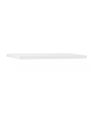Melva - Estantería de madera maciza flotante acabado blanco 100x3,2cm