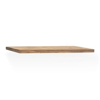 Melva - Estantería de madera maciza flotante acabado envejecido 180x3,2cm