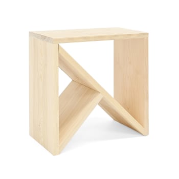 Stoke - Table d'appoint en bois de pin naturelle 40x40cm