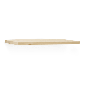 Melva - Estantería de madera maciza flotante acabado natural 60cm