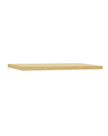 Melva - Estantería de madera maciza flotante acabado olivo 80x3,2cm