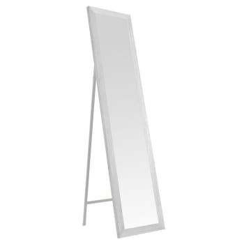 Espejo de pie con almacenaje blanco 42x160