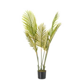 Planta artificial de palmera con maceta verde de plástico PE de 114 cm