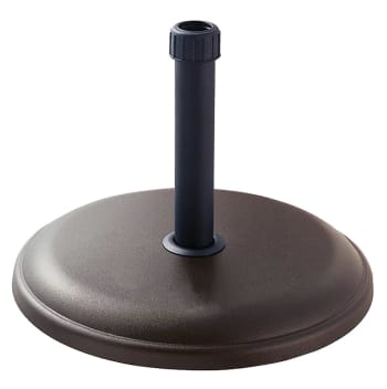 Base de parasol marrón de cemento de 16 kg de Ø 45 cm