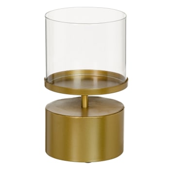 Portavelas copa dorado de metal de Ø 15x25 cm