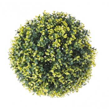 Bola boj artificial Primavera verde y amarilla de plástico de Ø 30 cm