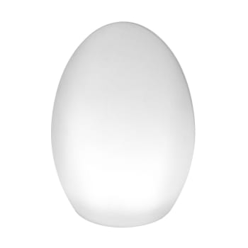 Lámpara exterior de mesa led blanca de 19x14x14 cm