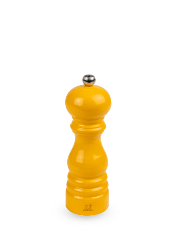 Paris - Moulin à sel manuel en bois laqué jaune safran 18 cm