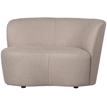 0 - 1-Sitzer-Sofa rechts aus Webstoff, beige