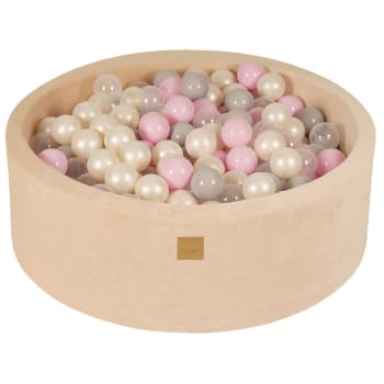 Crudo Piscina de bolas Transparent/Rosa pastel/Perla blanca/Gris H30cm