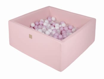 Baby Ball Pit Pastel Pink 200 Ball Bianco/Pastel Pink/Clear