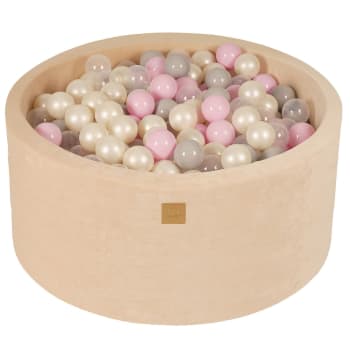 Crudo Piscina de bolas Transparent/Rosa pastel/Perla blanca/Gris H40cm