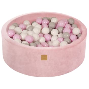 Rosas en polvo Piscina de bolas: Blanco/Gris/Rosa pastel H30cm